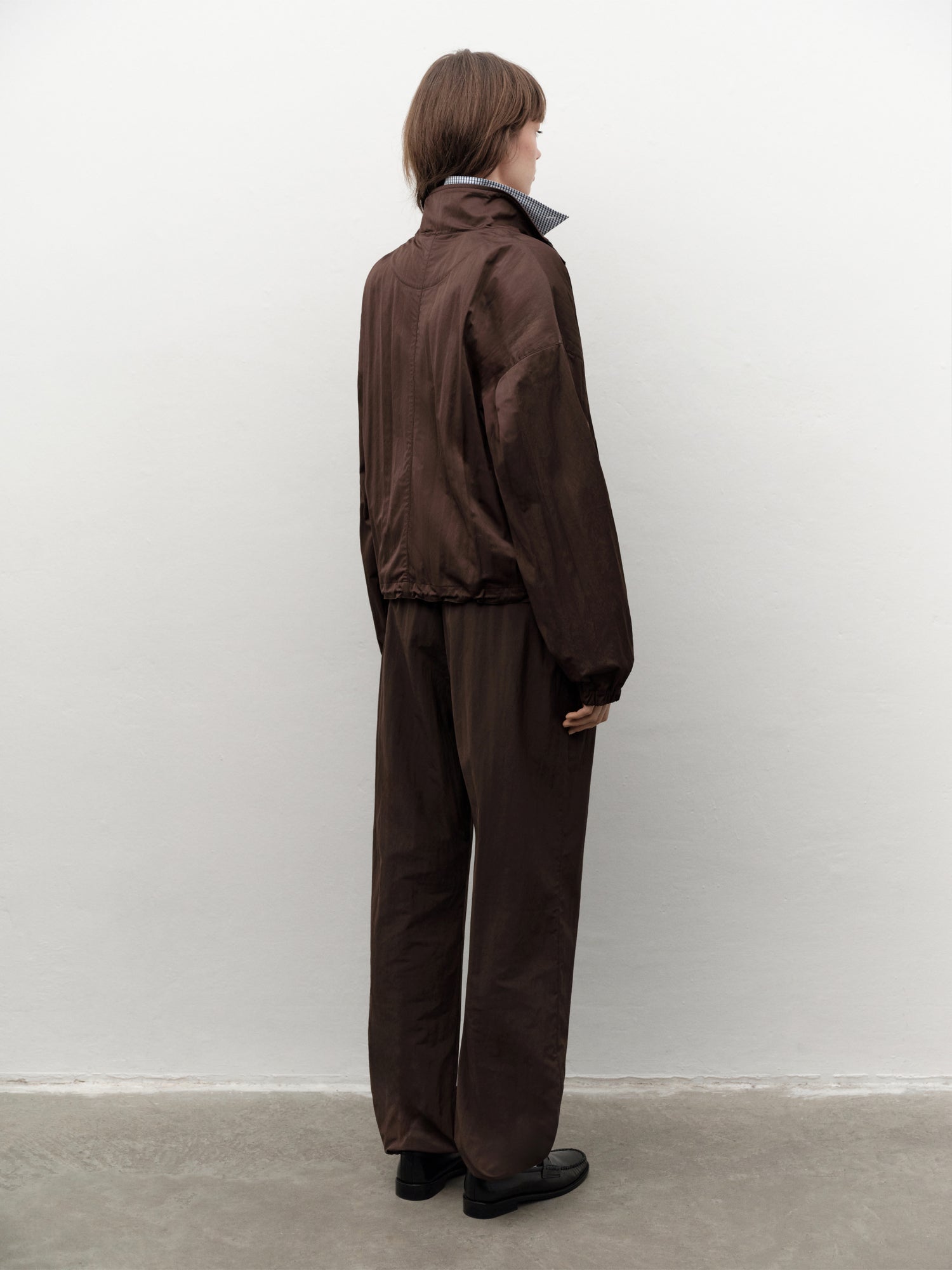 Unisex Zip-up Jacket in Brown
