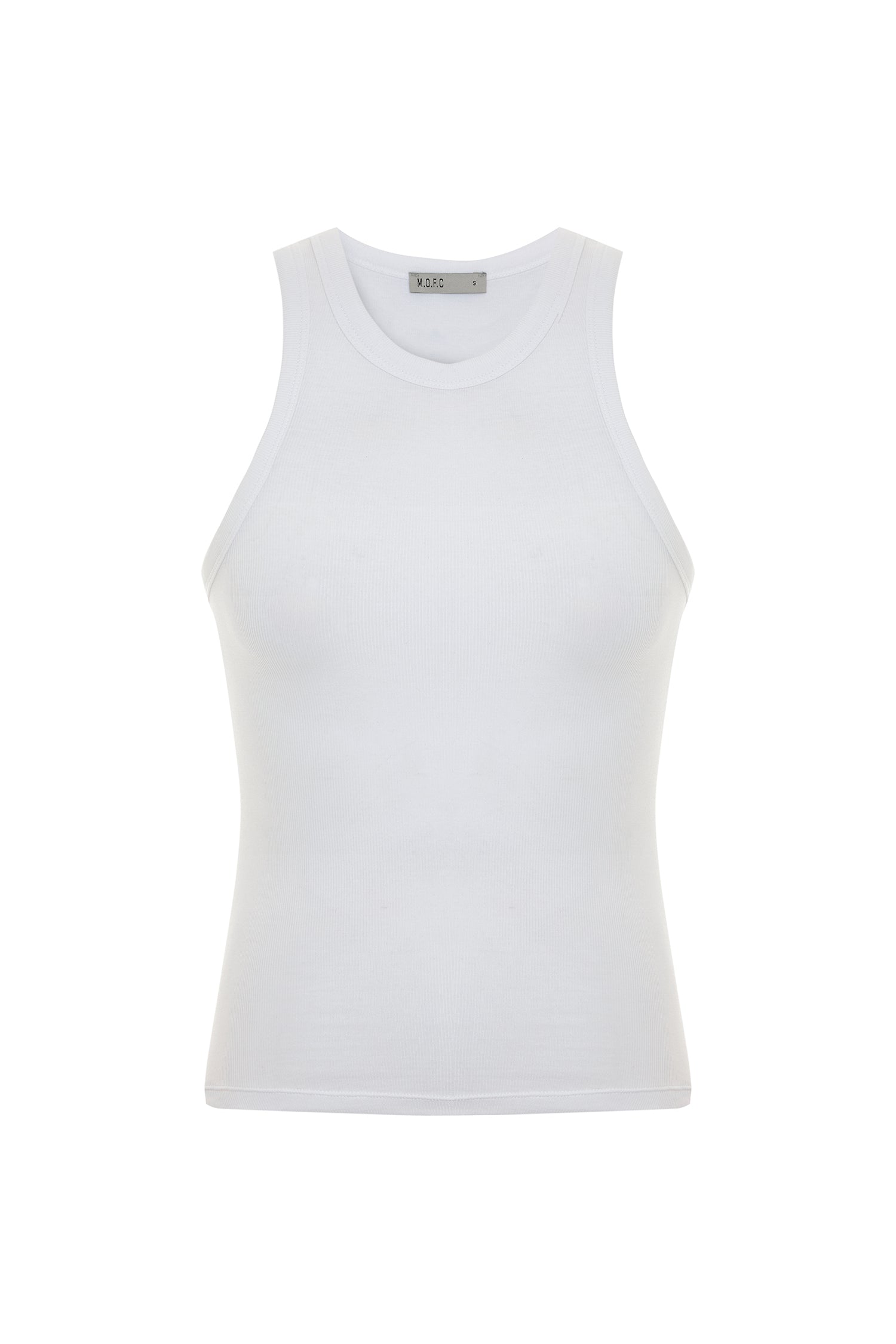 Ribbed Tank Top in White