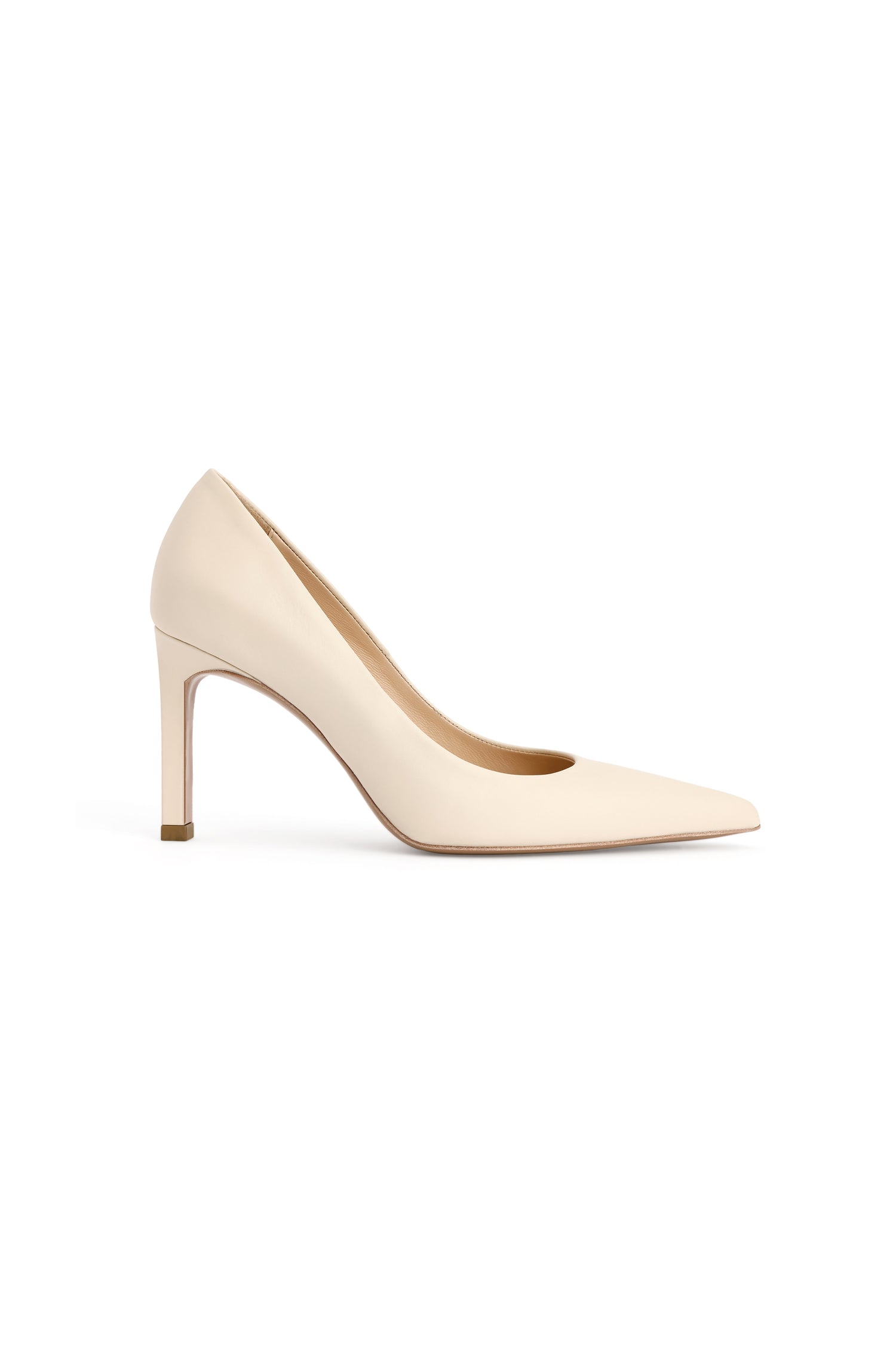 85mm Jill Pumps in Smooth Leather in Beige