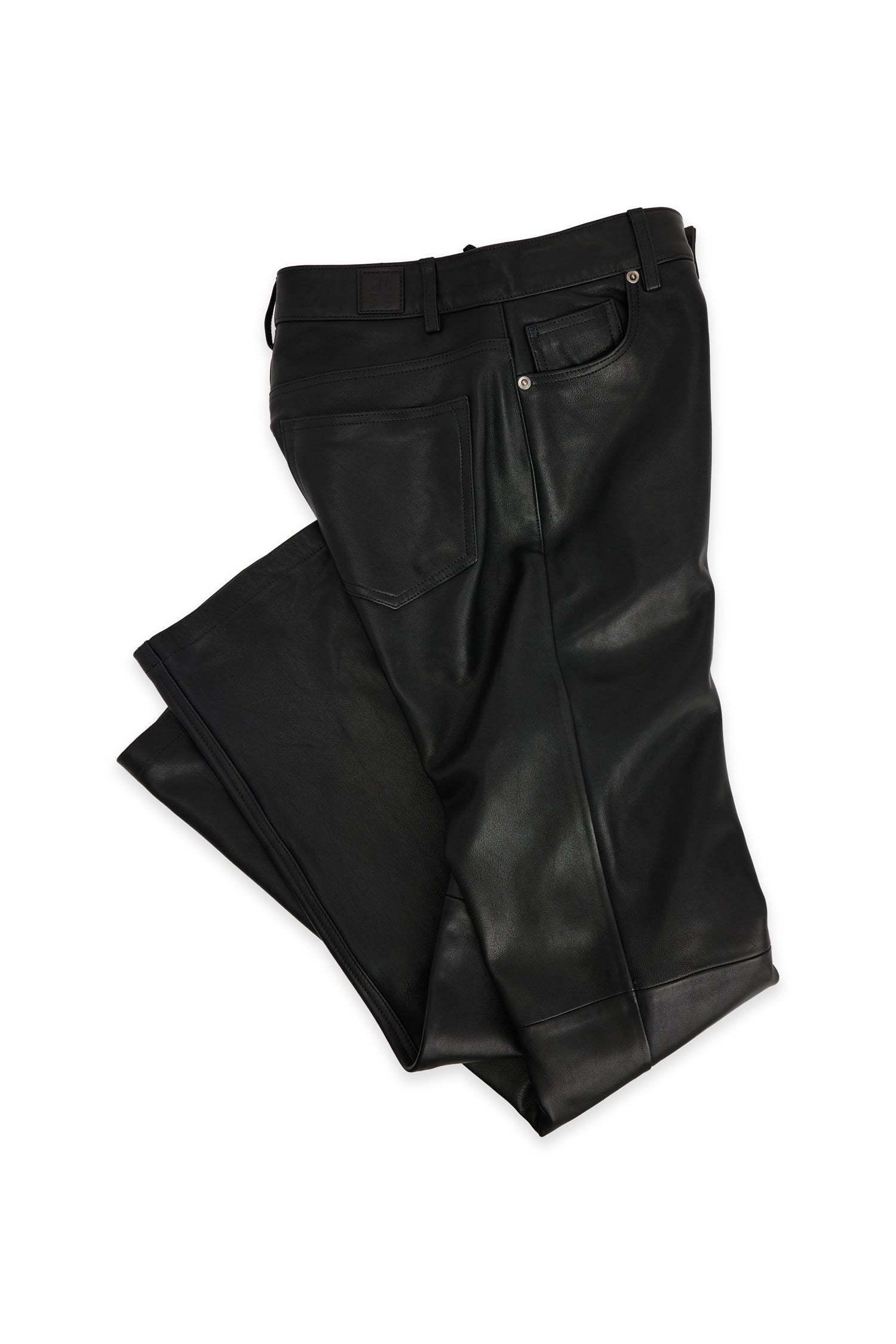 Black Lambskin Pants
