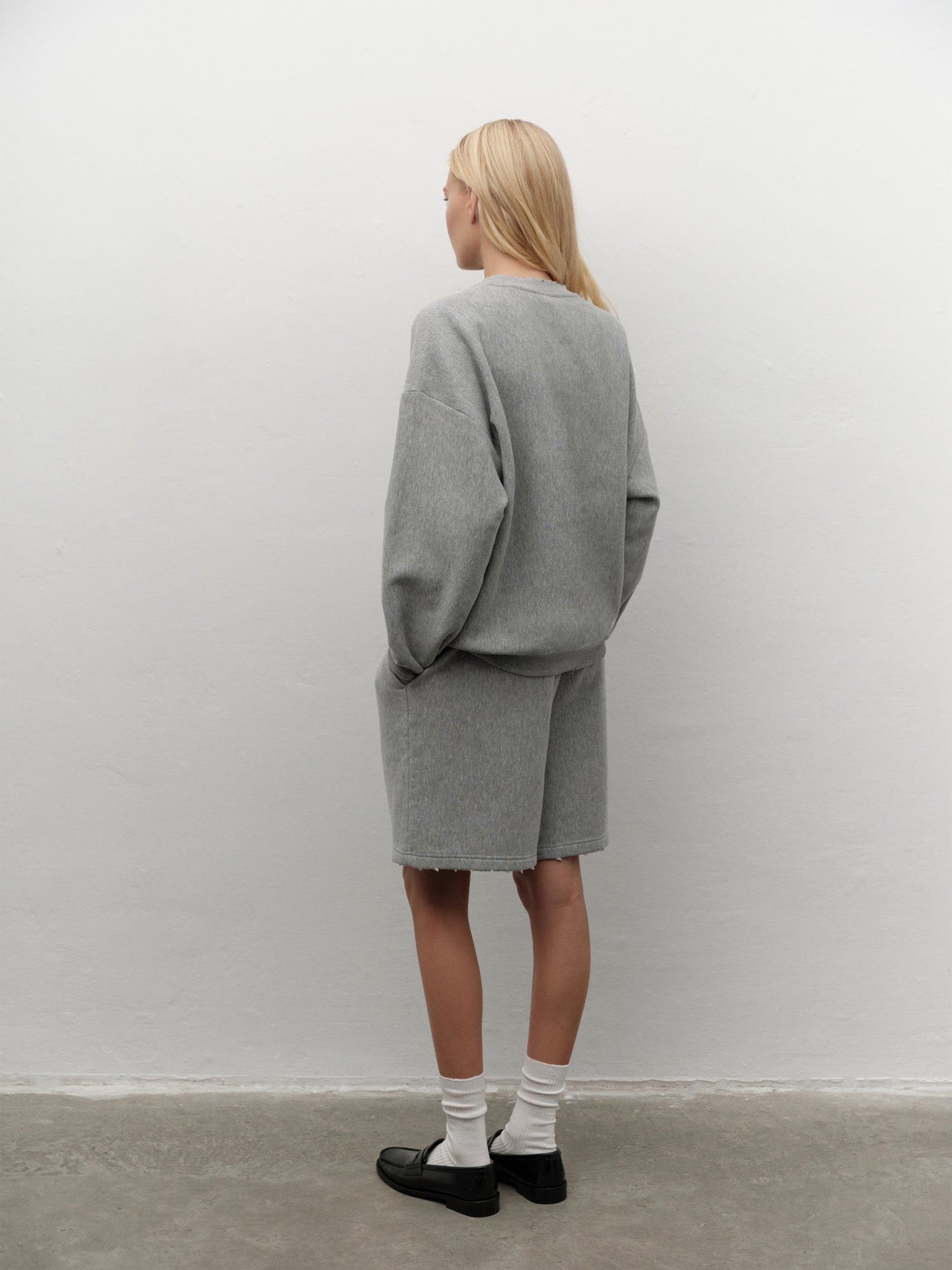 Unisex Destroyed Logo-print Crewneck Sweatshirt