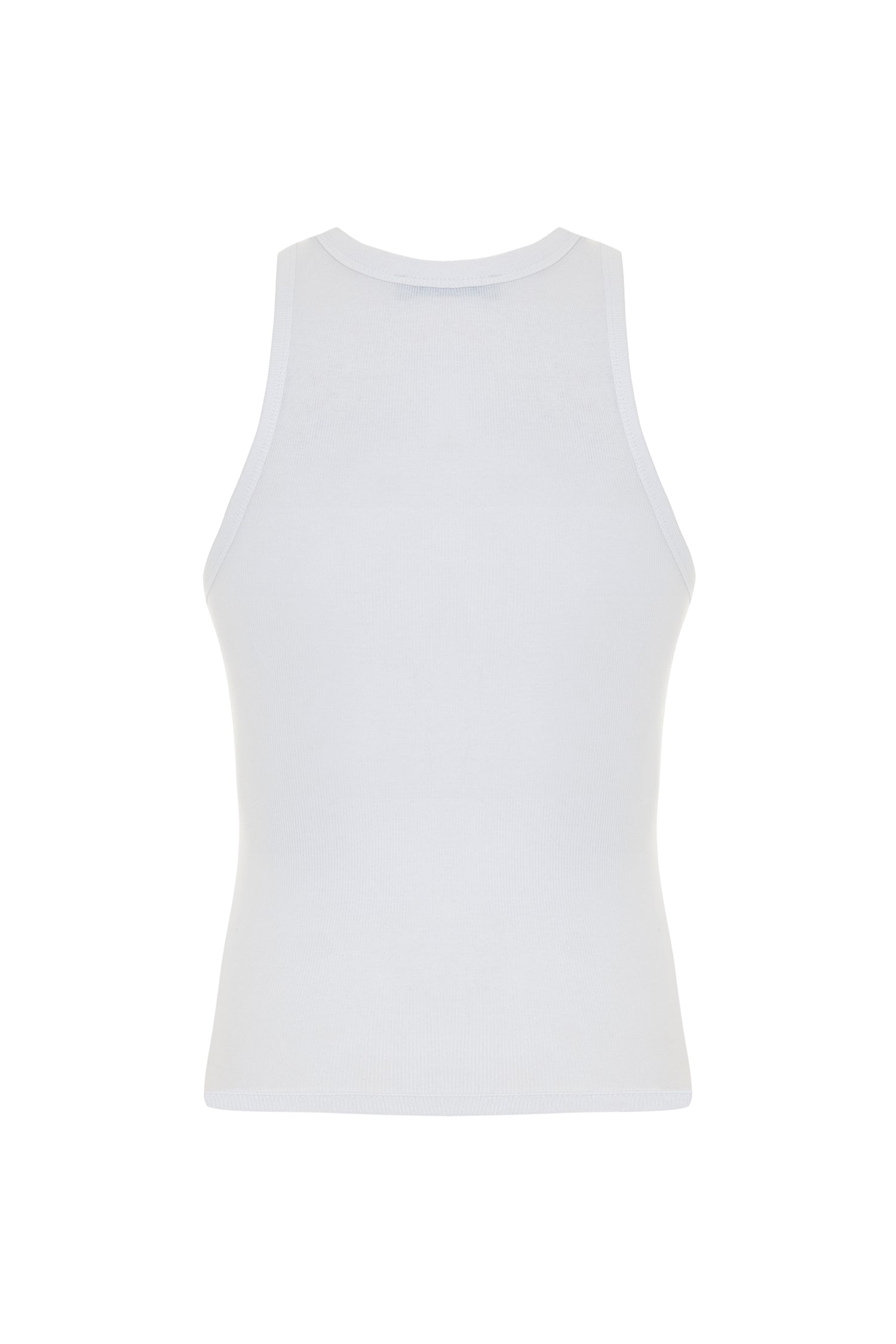Ribbed Tank Top in White