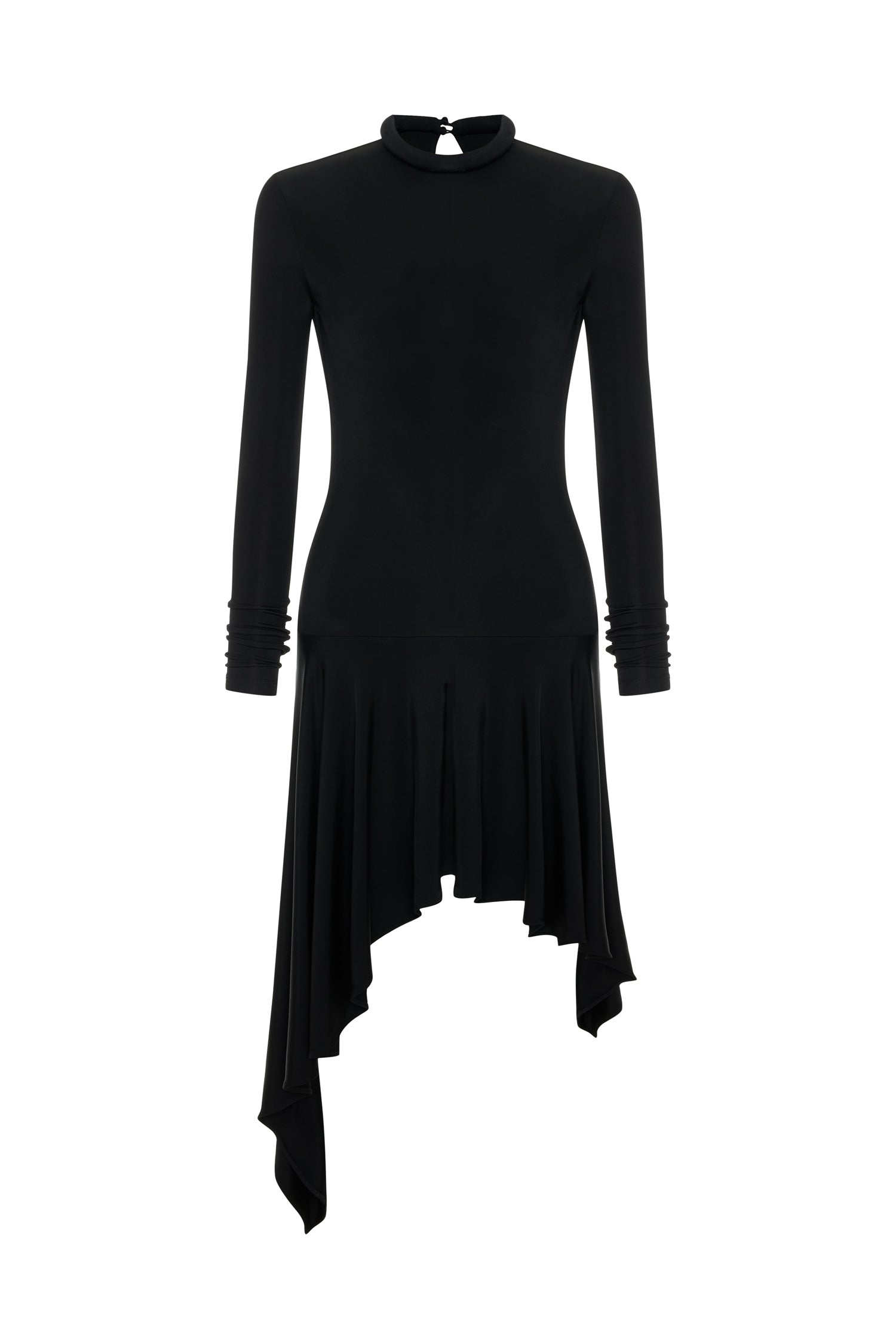 Asymetric Mini Dress in Black