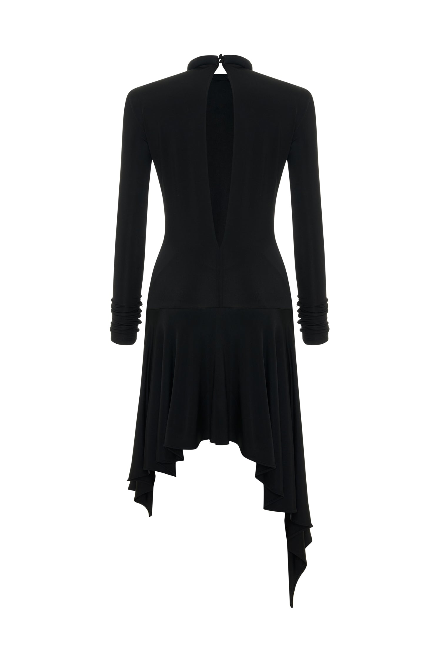 Asymetric Mini Dress in Black