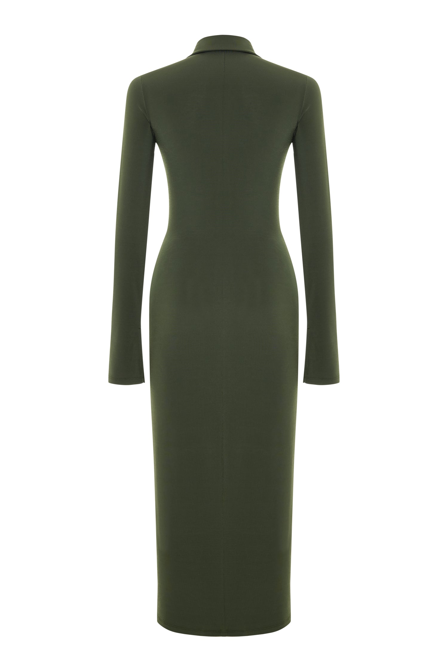 Midi Shirt Dress in Khaki