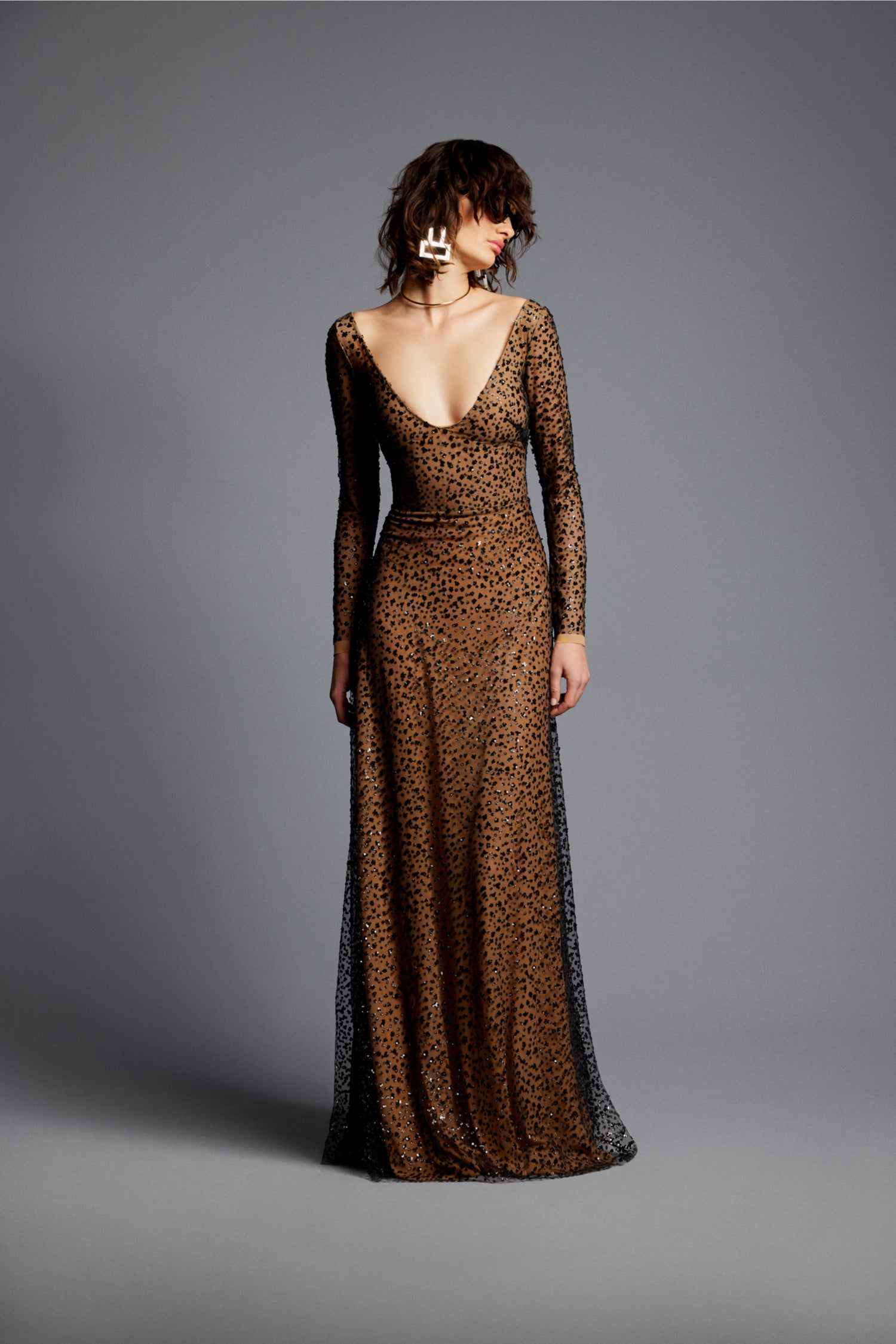 'Amy' Evening Dress in Tull Blend