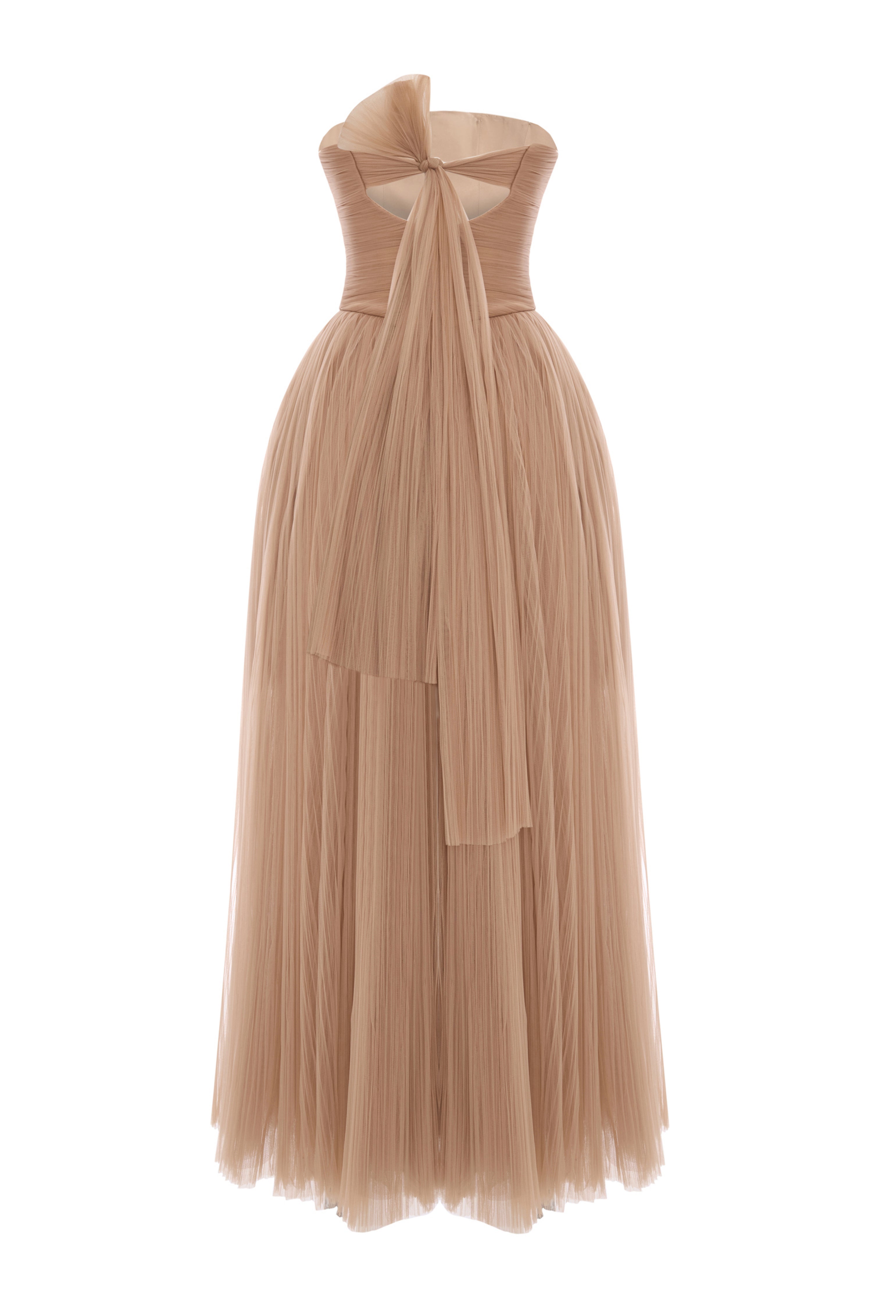 'Darla' Strapless plissé tulle dress