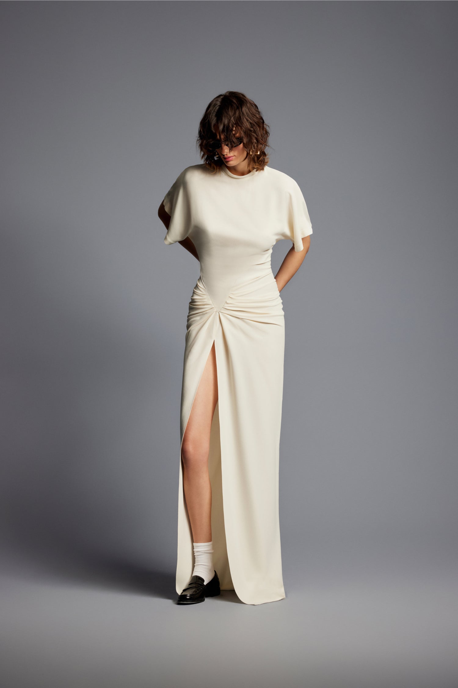 'Ivy' Relaxed Fit Light Crepe Maxi Dress