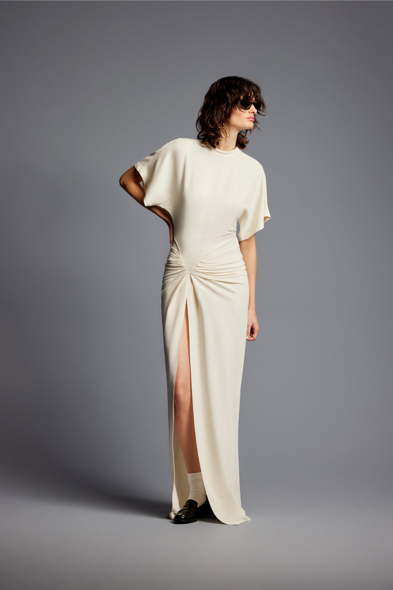 'Ivy' Relaxed Fit Light Crepe Maxi Dress