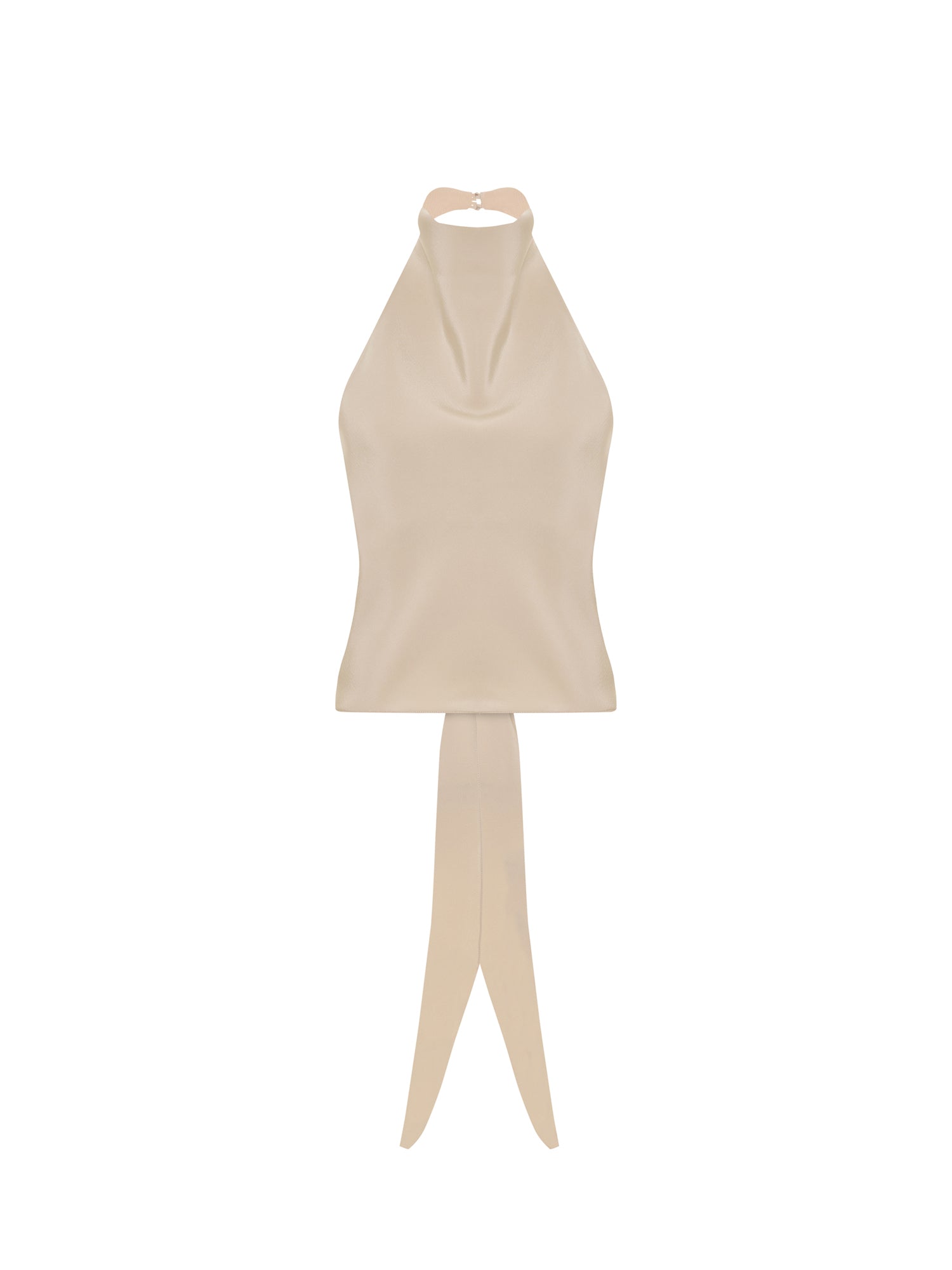 Open-back Halter-neck Top in Sand