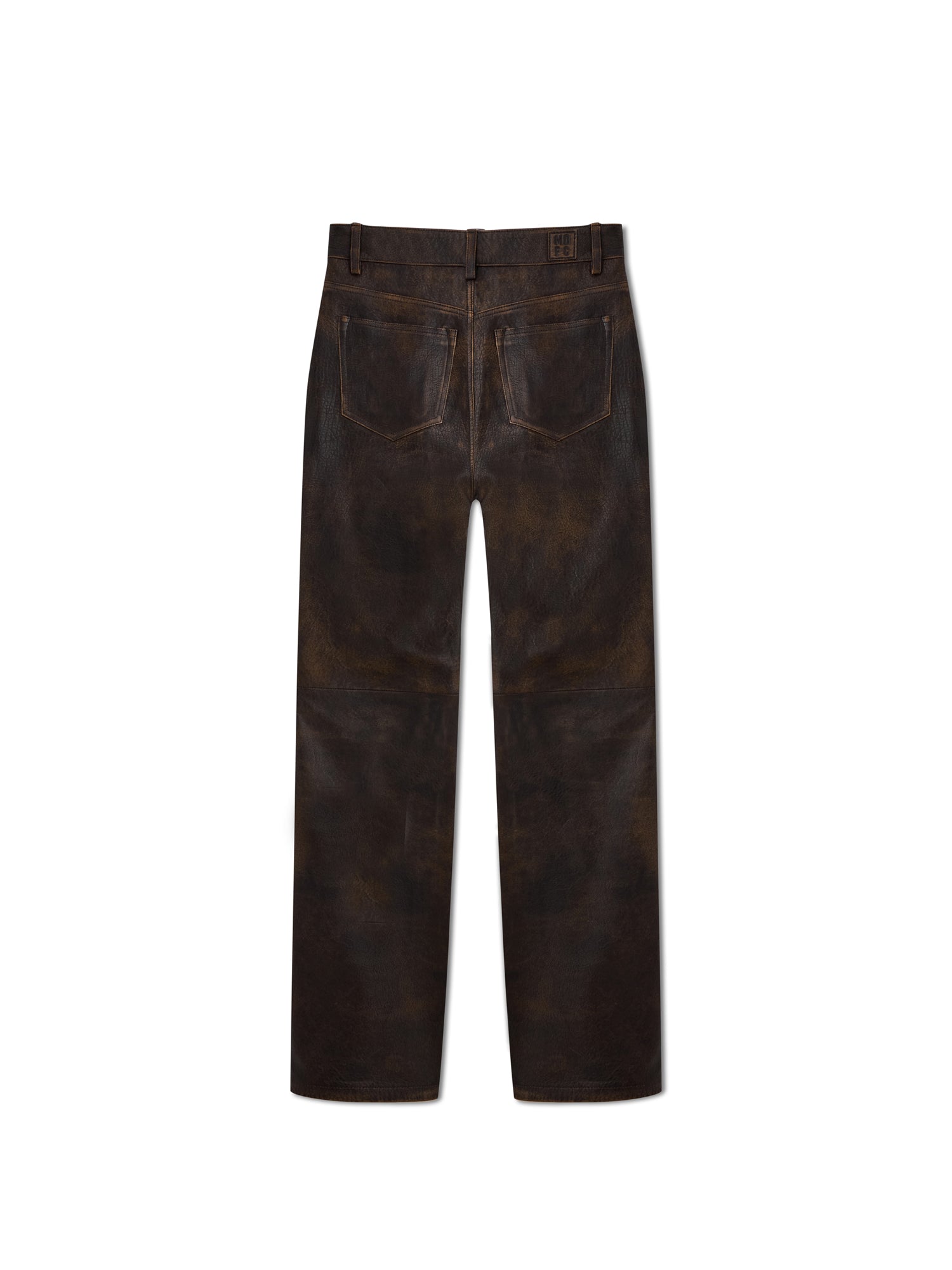 Aged Brown Lambskin Pants